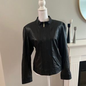 St. John Napa Leather jacket. Black.